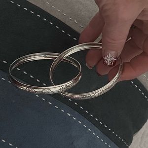 Brighton Two Silver Connected Bangles